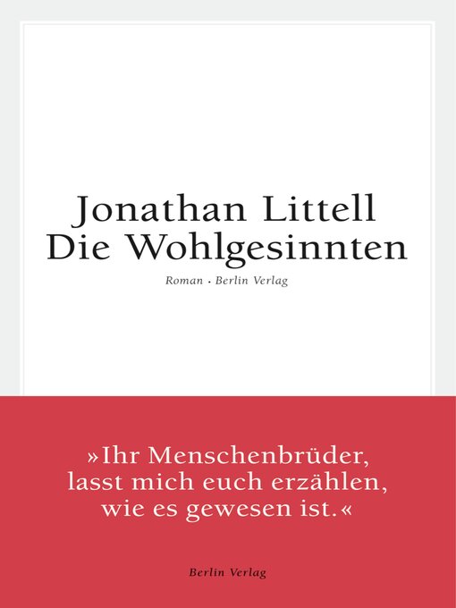 Title details for Die Wohlgesinnten by Jonathan Littell - Wait list